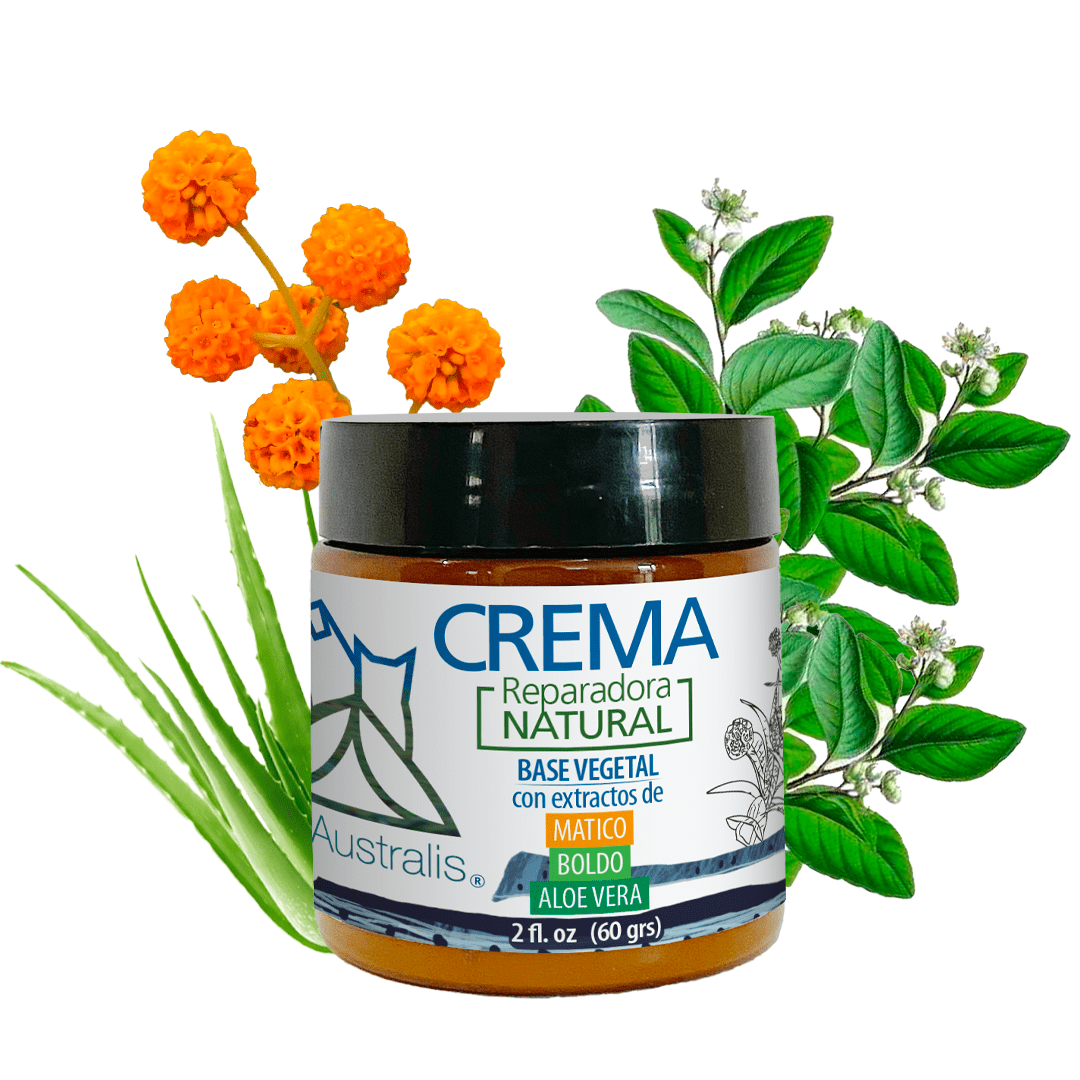 Crema reparadora cicatrizante Natural Matico Boldo Aloe 60 mL