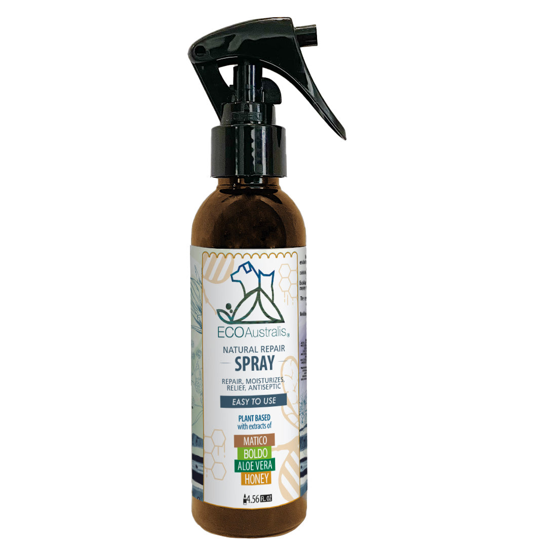 Spray Reparador natural heridas alergias picazón Miel, Matico, Aloe ECOAustralis 135 mL