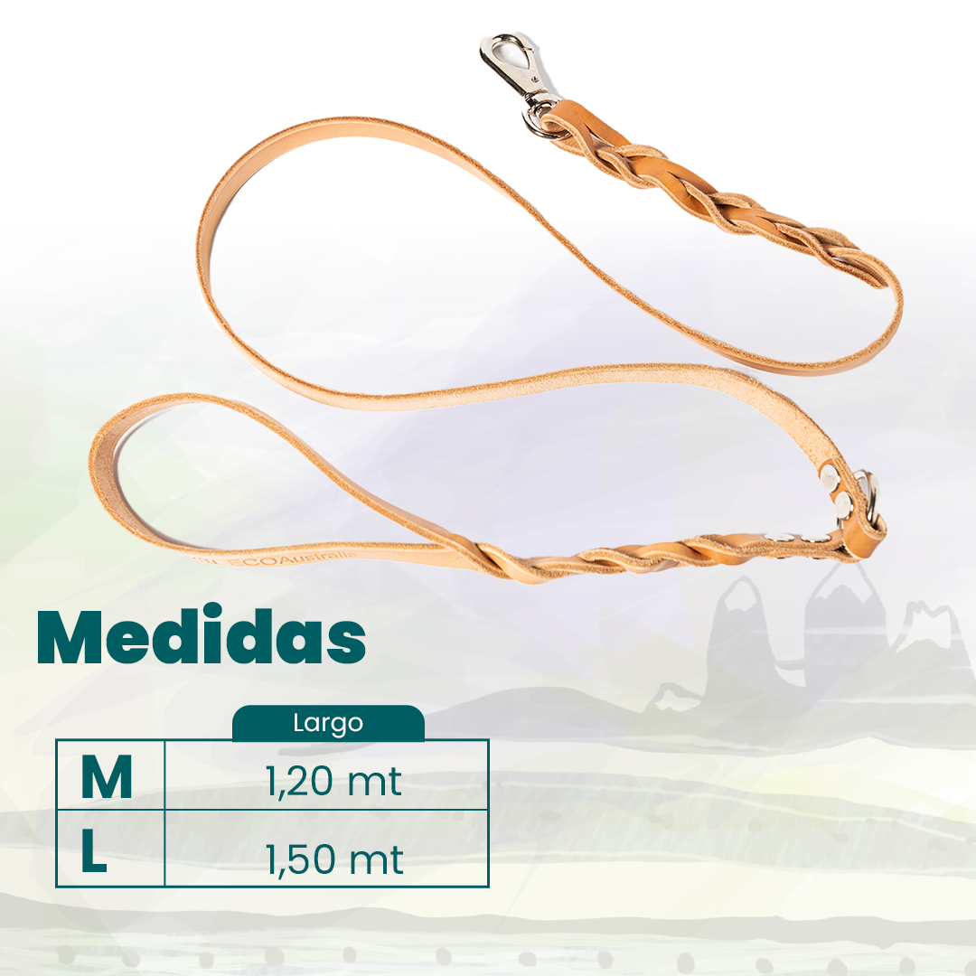 Correa de cuero MEDIANO 1,2 mts