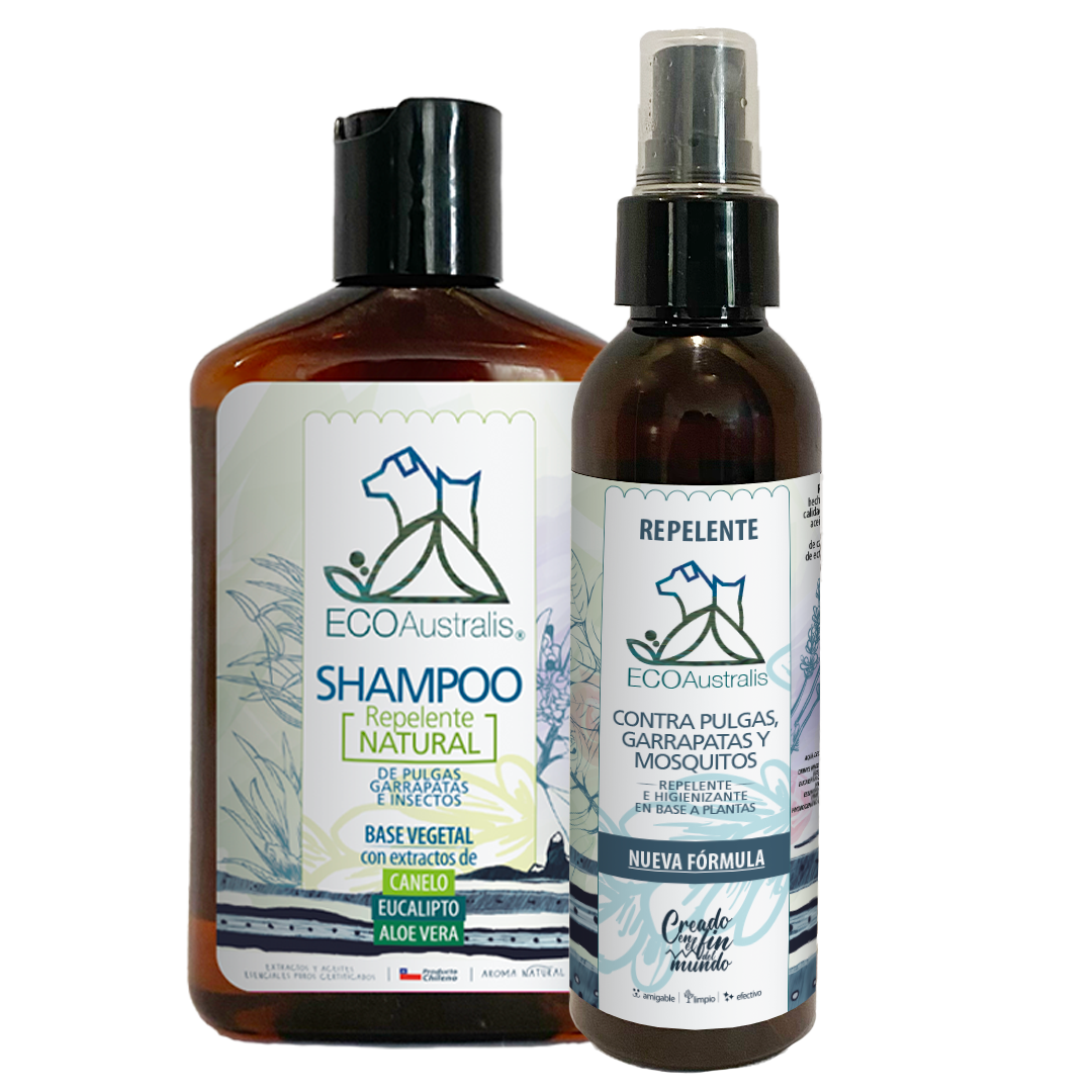 PACK Repelente: Natural Spray 135 ml + Shampoo Natural 250 ml